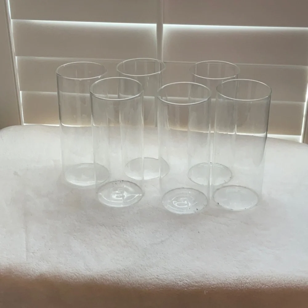 Elegant Clear Glass Candle Holders Set